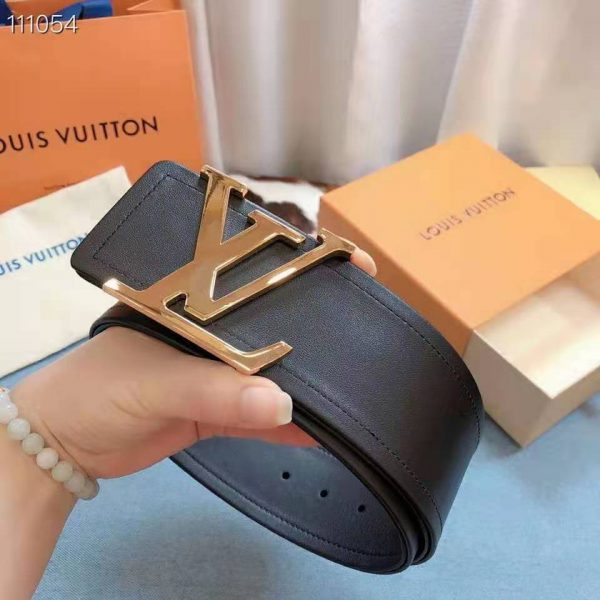 Louis Vuitton LV Unisex LV Iconic 55mm Belt Black Calf Box Leather (5)
