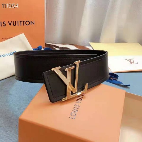 Louis Vuitton LV Unisex LV Iconic 55mm Belt Black Calf Box Leather (8)