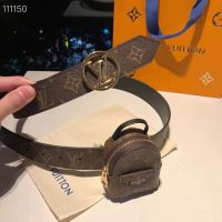 Louis Vuitton LV Women Palm Spring 35mm Belt Monogram Canvas Circle Buckle