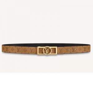 Louis Vuitton Unisex Dauphine 25mm Reversible Belt Monogram Canvas Calf-Black