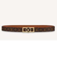 Louis Vuitton Unisex Dauphine 25mm Reversible Belt Monogram Canvas Calf-Brown