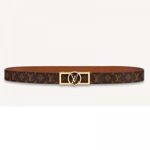 Louis Vuitton Unisex Dauphine 25mm Reversible Belt Monogram Canvas Calf-Brown