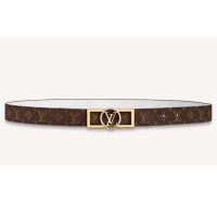 Louis Vuitton Unisex Dauphine 25mm Reversible Belt Monogram Canvas Calf-White