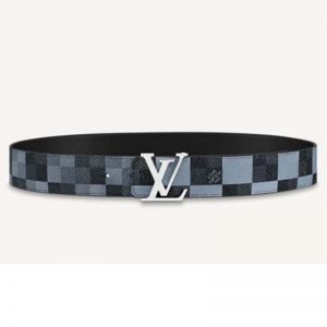 Louis Vuitton Unisex LV Initiales 40 mm Reversible Belt Damier Graphite Canvas Calf-Grey