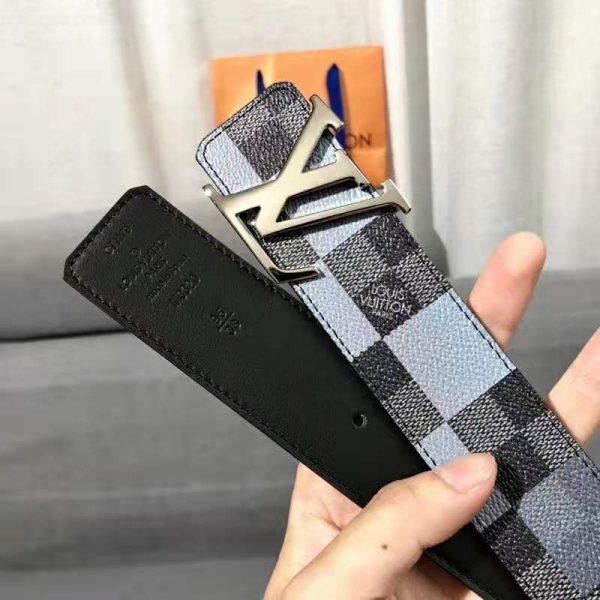 Louis Vuitton Unisex LV Initiales 40 mm Reversible Belt Damier Graphite Canvas Calf-Grey (7)