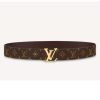 Louis Vuitton Unisex LV Initiales 40mm Reversible Belt Monogram Canvas-Brown