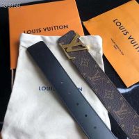 Louis Vuitton Unisex LV Initiales 40mm Reversible Belt Monogram Canvas-Brown