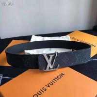 Louis Vuitton Unisex LV Initiales 40mm Reversible Belt Monogram Eclipse Canvas-Grey