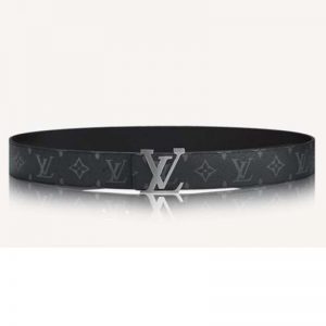 Louis Vuitton Unisex LV Initiales 40mm Reversible Belt Monogram Eclipse Canvas-Grey