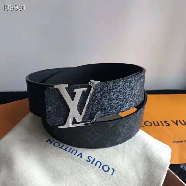 Louis Vuitton Unisex LV Initiales 40mm Reversible Belt Monogram Eclipse Canvas-Grey (9)