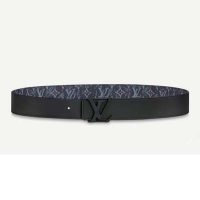 Louis Vuitton Unisex LV Shape 40 mm Reversible Belt Monogram Canvas Calf Leather