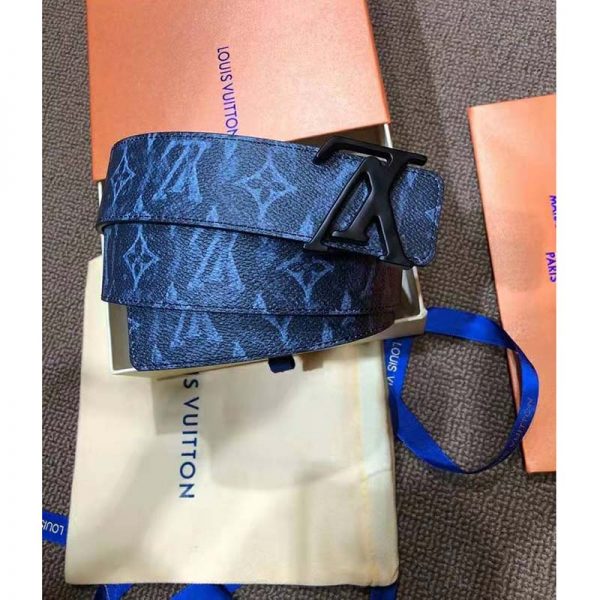 Louis Vuitton Unisex LV Shape 40 mm Reversible Belt Monogram Canvas Calf Leather (4)