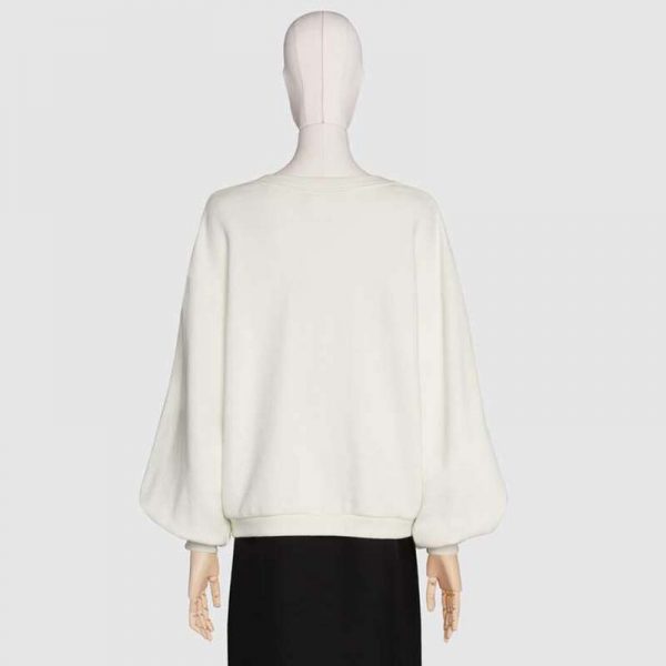 Gucci Men Beverly Hills Cherry Print Sweatshirt Cotton Jersey Crewneck Puff Sleeves-White (3)