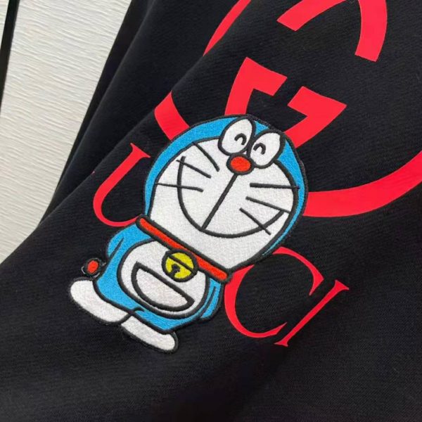 Gucci Men Doraemon x Gucci Cotton Sweatshirt Crewneck Oversized Fit-Black (13)