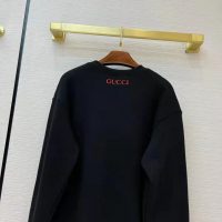 Gucci Men Doraemon x Gucci Cotton Sweatshirt Crewneck Oversized Fit-Black