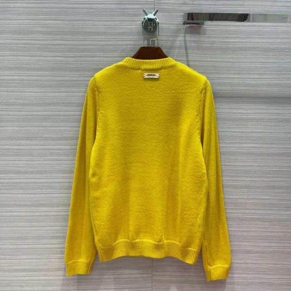 Gucci Men Doraemon x Gucci Wool Sweater Yellow Wool Crewneck (10)