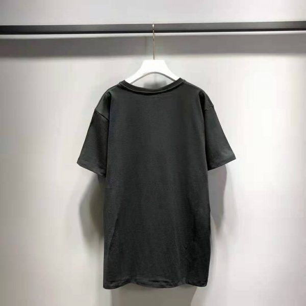 Gucci Men Gucci Prodige D’Amour Print T-Shirt Cotton Crewneck Oversize Fit-Black (9)