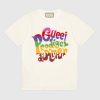 Gucci Men Gucci Prodige D'Amour Print T-shirt Cotton Crewneck Oversize Fit