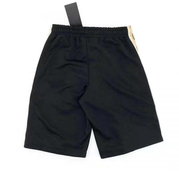 Gucci Men Technical Jersey Shorts Interlocking G Stripe-Black (9)