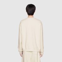 Gucci Men The North Face x Gucci Cotton Sweatshirt Crewneck Long Sleeves-White