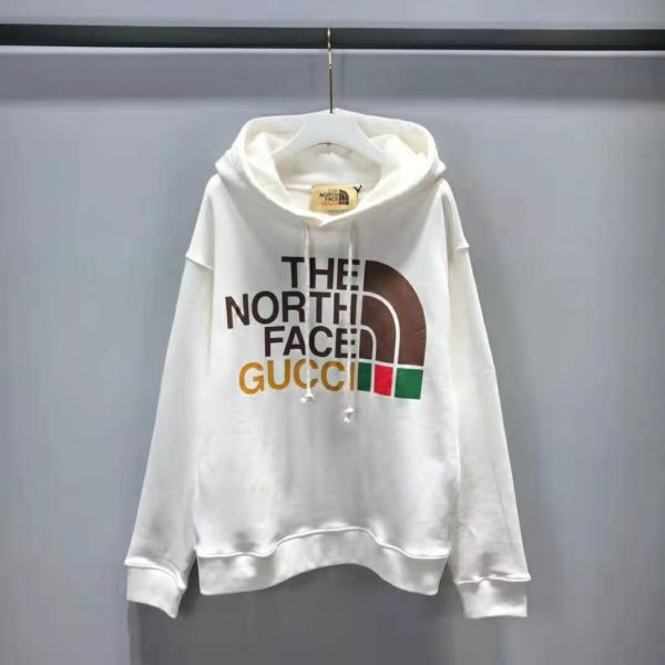 Gucci Men The North Face x Gucci Cotton Sweatshirt Crewneck Long Sleeves-White (2)