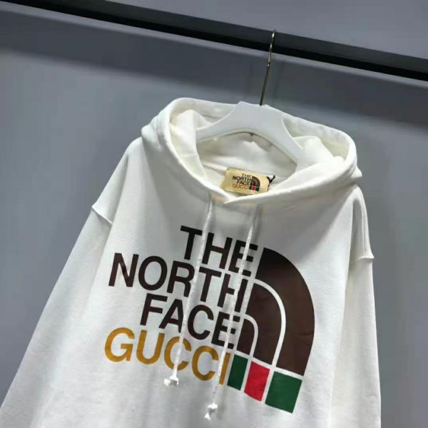 Gucci Men The North Face x Gucci Cotton Sweatshirt Crewneck Long Sleeves-White (3)