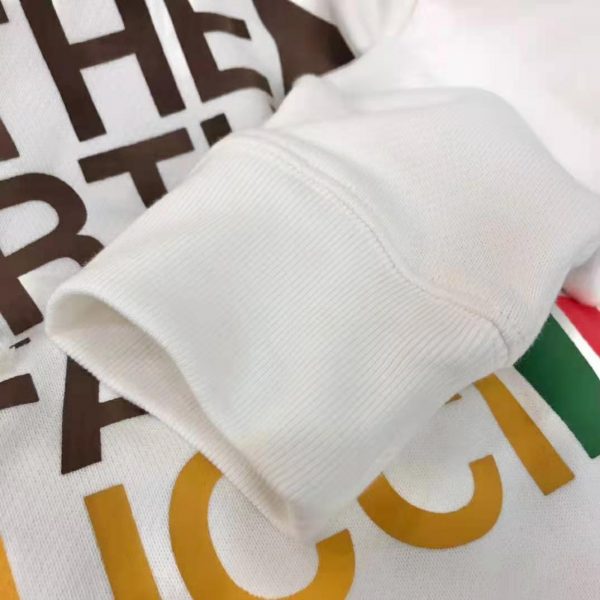 Gucci Men The North Face x Gucci Cotton Sweatshirt Crewneck Long Sleeves-White (5)