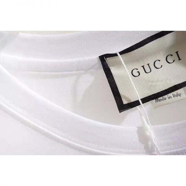Gucci Men The North Face x Gucci Print Cotton T-Shirt Jersey Crewneck Short Sleeves (4)