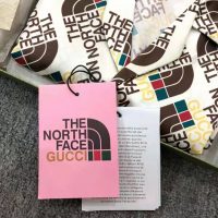Gucci Men The North Face x Gucci Web Print Silk Shirt Chest Pocket Button Front