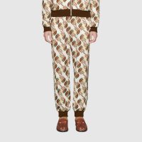 Gucci Men The North Face x Gucci Web Print Technical Jersey Jogging Pant Polyester Cotton