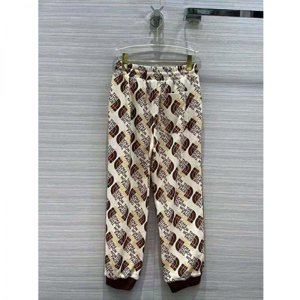 Gucci Men The North Face x Gucci Web Print Technical Jersey Jogging Pant Polyester Cotton (7)