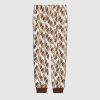 Gucci Men The North Face x Gucci Web Print Technical Jersey Jogging Pant Polyester Cotton