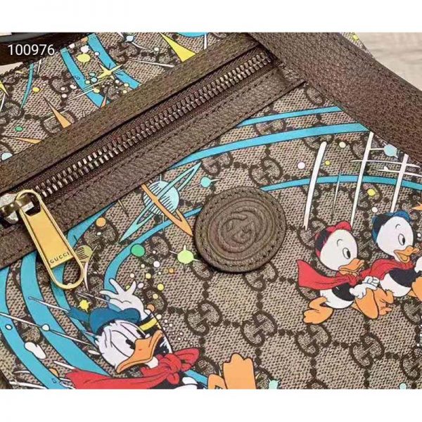Gucci Unisex Disney x Gucci Donald Duck Messenger Bag Beige GG Supreme Canvas (8)