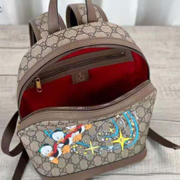 Gucci Unisex Disney x Gucci Donald Duck Small Backpack Leather Interlocking G (11)