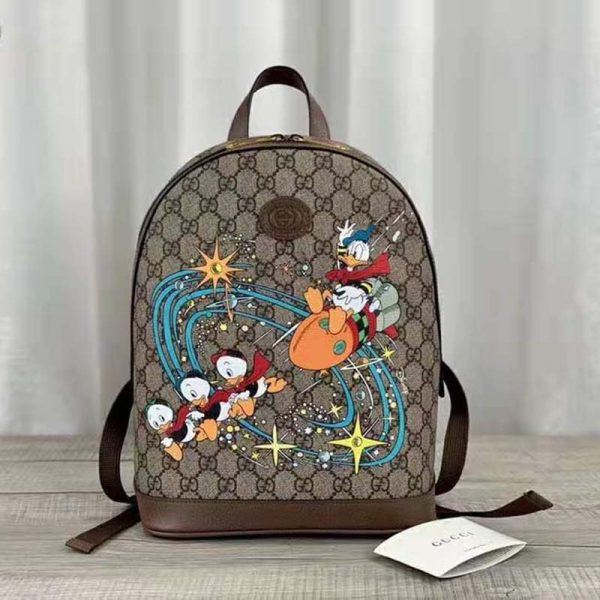 Gucci Unisex Disney x Gucci Donald Duck Small Backpack Leather Interlocking G (3)