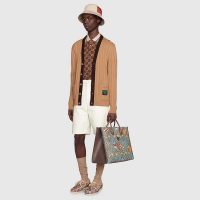 Gucci Unisex Disney x Gucci Donald Duck Tote Bag GG Supreme Canvas-Beige