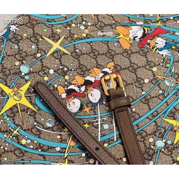 Gucci Unisex Disney x Gucci Donald Duck Tote Bag GG Supreme Canvas-Beige (9)
