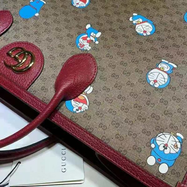 Gucci Unisex Doraemon x Gucci Large Tote Bag BeigeEbony Mini GG Supreme Canvas (3)