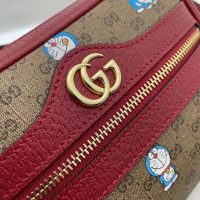 Gucci Unisex Doraemon x Gucci Mini Bag Beige/Ebony Mini GG Supreme Canvas