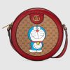 Gucci Unisex Doraemon x Gucci Shoulder Bag Beige/Ebony Mini GG Supreme Canvas