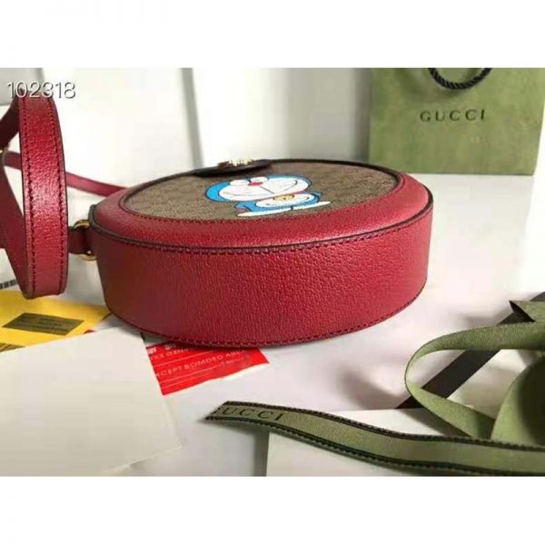 Gucci Unisex Doraemon x Gucci Shoulder Bag BeigeEbony Mini GG Supreme Canvas (9)