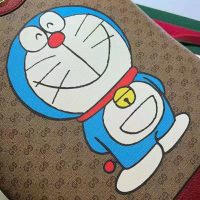 Gucci Unisex Doraemon x Gucci Small Backpack Beige/Ebony Mini GG Supreme Canvas