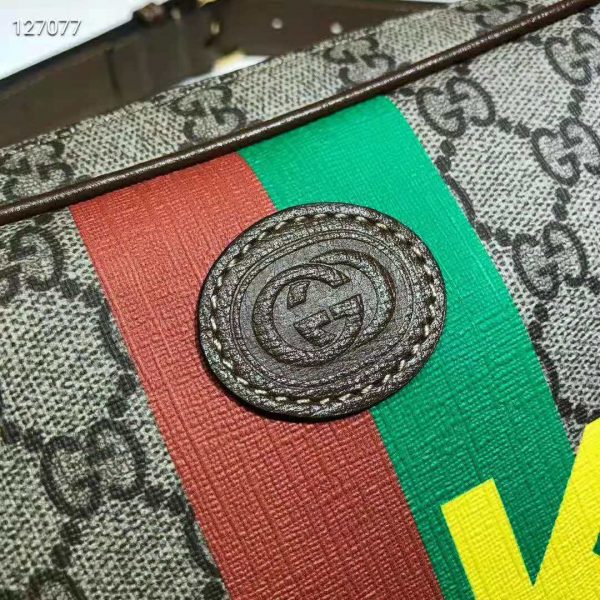 Gucci Unisex ‘FakeNot’ Print Belt Bag Beige and Ebony GG Supreme Canvas (3)