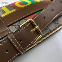 Gucci Unisex ‘Fake/Not’ Print Belt Bag Beige and Ebony GG Supreme Canvas