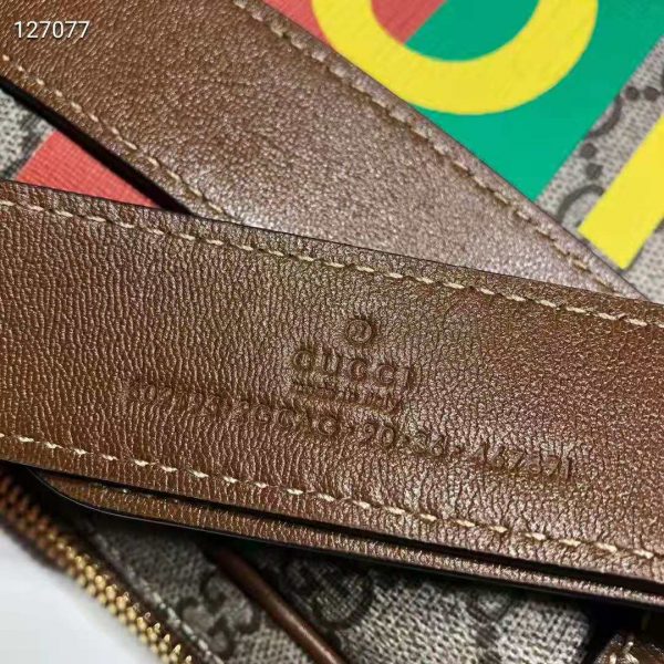 Gucci Unisex ‘FakeNot’ Print Belt Bag Beige and Ebony GG Supreme Canvas (6)