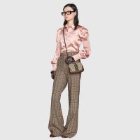 Gucci Unisex Jackie 1961 Mini Shoulder Bag Beige/Ebony GG Supreme Canvas