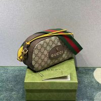 Gucci Unisex Neo Vintage GG Supreme Messenger Bag Beige/Ebony Canvas