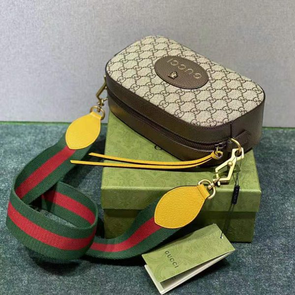 Gucci Unisex Neo Vintage GG Supreme Messenger Bag BeigeEbony Canvas (2)