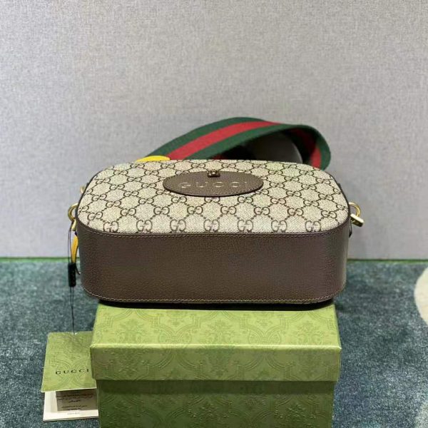 Gucci Unisex Neo Vintage GG Supreme Messenger Bag BeigeEbony Canvas (4)