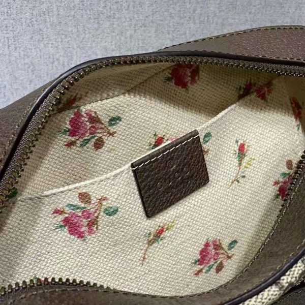 Gucci Unisex Neo Vintage GG Supreme Messenger Bag BeigeEbony Canvas (5)